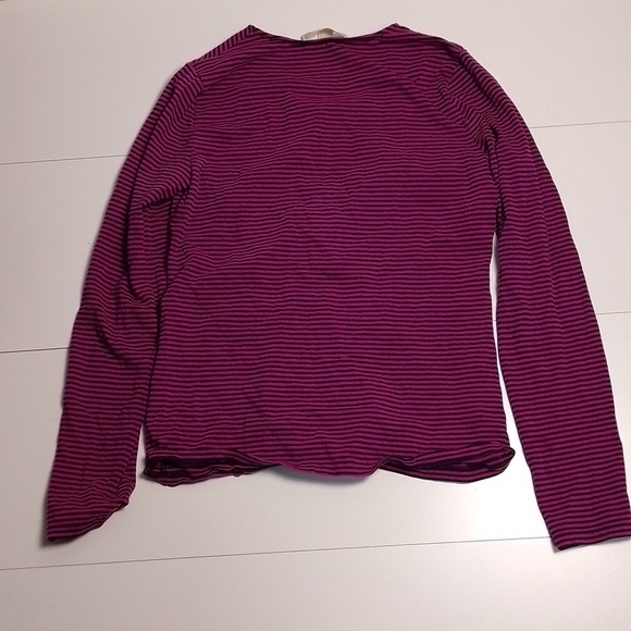 Michael kors pink and black  striped shirt 3/4 zip size medium. - Picture 5 of 5